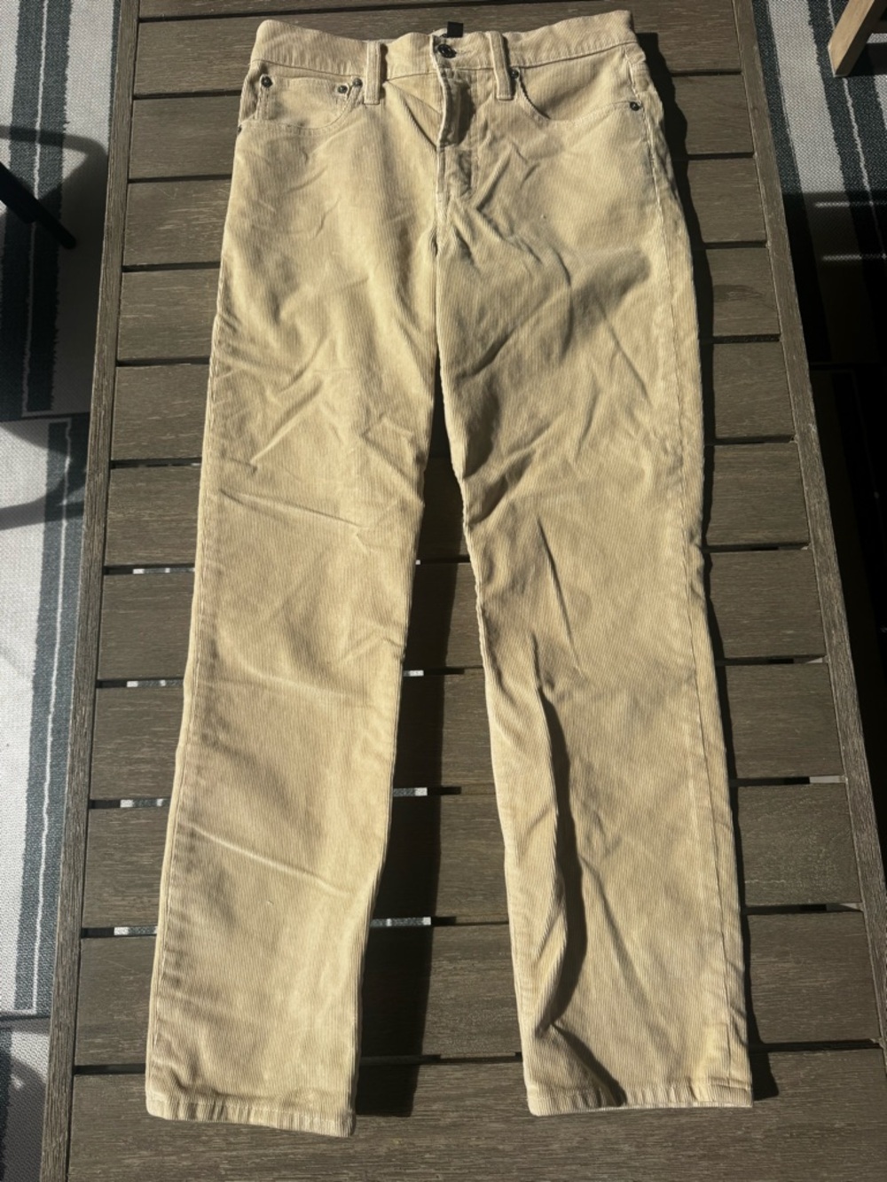 J. Crew Women’s Light Tan Corduroy Pants - Straight Leg